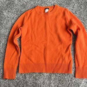 J. Crew Vibrant Orange Crew Neck Sweater